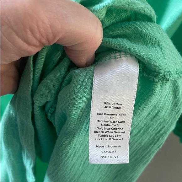 Talbots Mint Green Short Sleeve Top - Picture 5 of 5